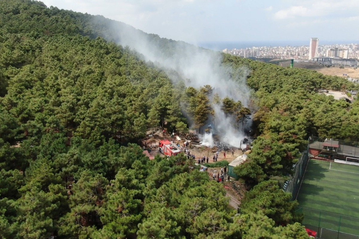 Başıbüyük Ormanında korkutan yangın